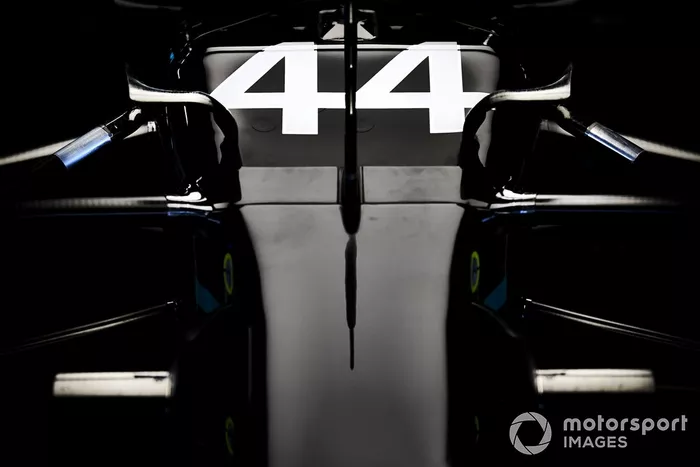El morro de Lewis Hamilton, Mercedes F1 W11 