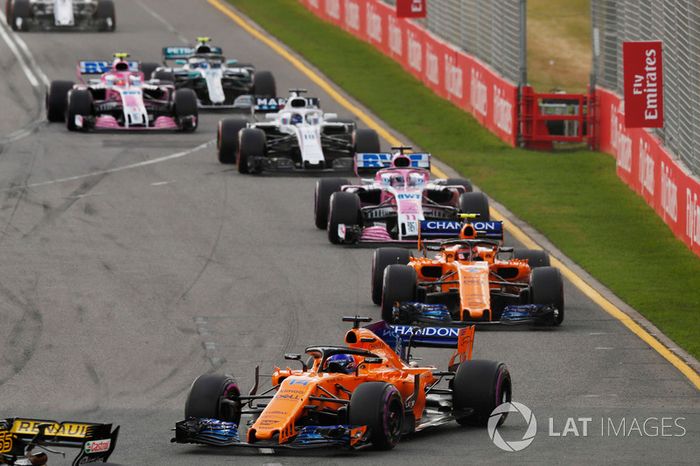 Fernando Alonso, McLaren MCL33 Renault, Stoffel Vandoorne, McLaren MCL33 Renault, Sergio Perez, Force India VJM11 Mercedes, yLance Stroll, Williams FW41 Mercedes