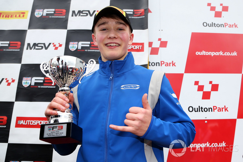 Podium: third place Billy Monger, Carlin