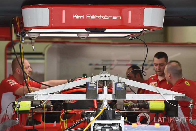 Ferrari SF71H in the garage