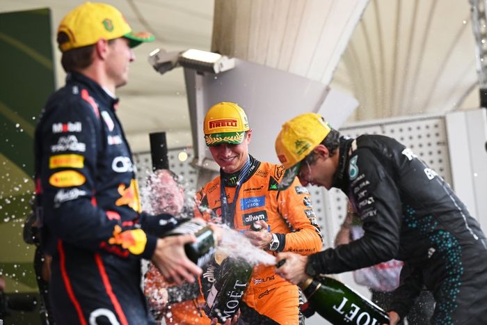 Lando Norris, McLaren, Max Verstappen, Red Bull Racing, Andrea Kimi Antonelli, Mercedes
