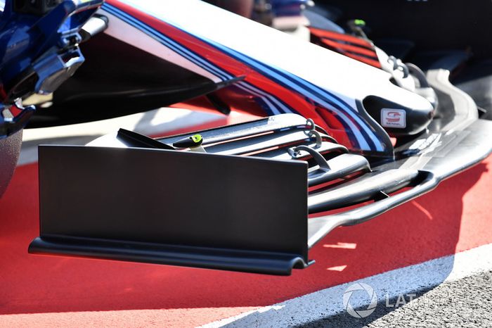 Detalle del alerón delantero Williams FW41