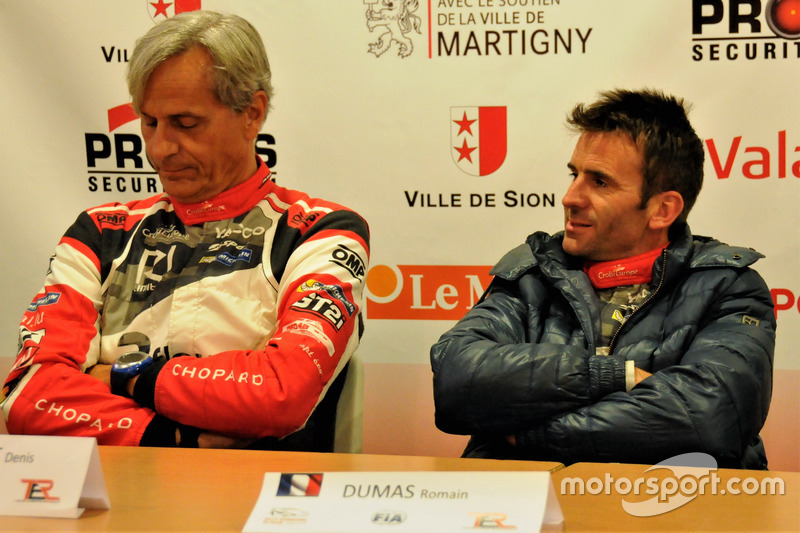 Romain Dumas und Denis Giraudet im Pressekonferenz