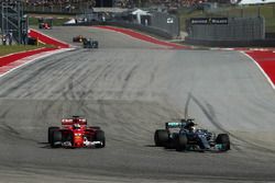 Lewis Hamilton, Mercedes-Benz F1 W08  overtakes Sebastian Vettel, Ferrari SF70H