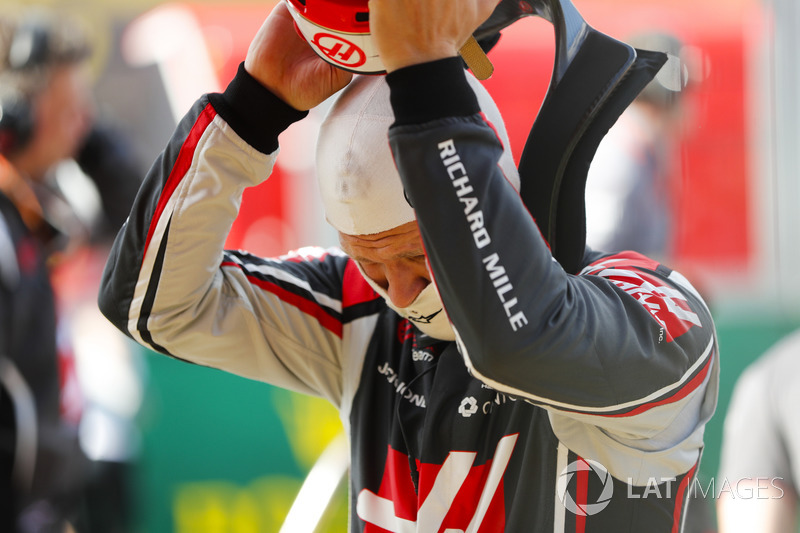 Kevin Magnussen, Haas F1 Team, on the grid