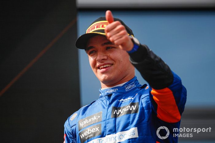 Podio: tercer lugar Lando Norris, McLaren