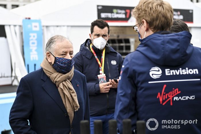Jean Todt, President, FIA, con Sylvain Filippi, director del, Envision Virgin Racing