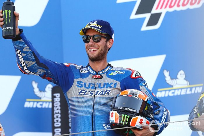 El ganador Alex Rins, Team Suzuki MotoGP