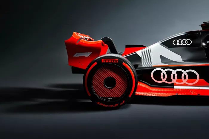 La monoplace de présentation de l'annonce Audi F1