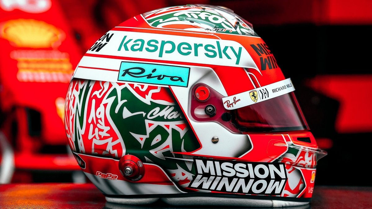 Ferrari, Kaspersky logolarını araç ve kasklardan kaldırma kararı aldı 1 Formula 1 Haberleri - F1 Puan Durumu Casque spécial de Charles Leclerc, Ferrari