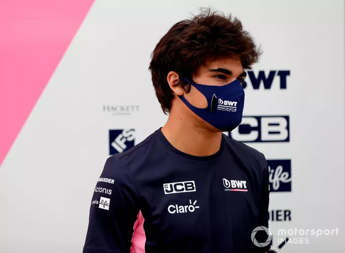 Lance Stroll, Racing Point speaks to the media