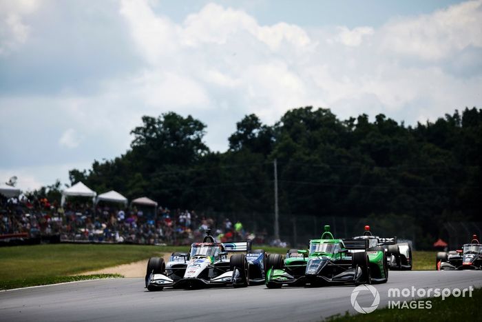 Rinus VeeKay, Ed Carpenter Racing Chevrolet, Graham Rahal, Rahal Letterman Lanigan Racing Honda