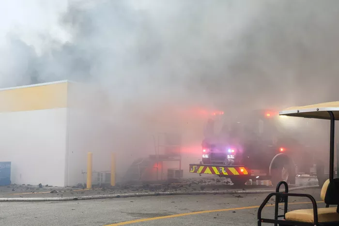 Fire in the Daytona garage area