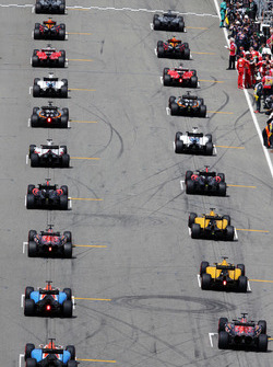 La grille avant le départ de la course