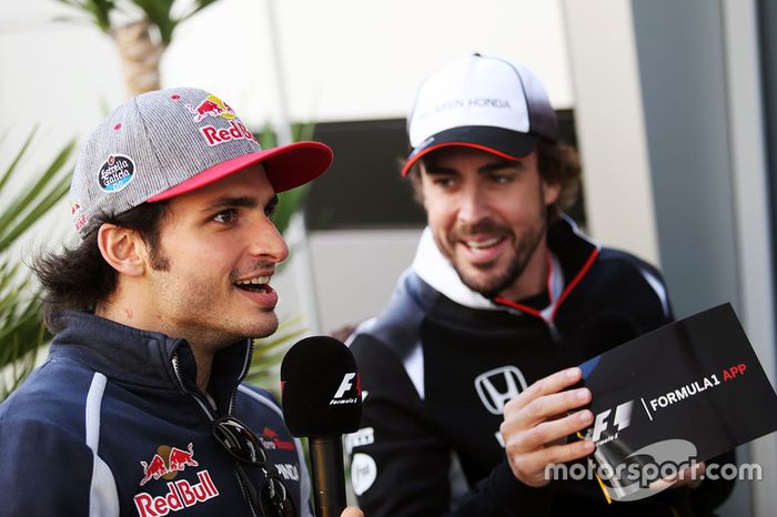 Fernando Alonso, McLaren y Carlos Sainz, Scuderia Toro Rosso