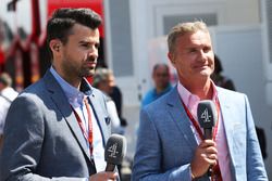Steve Jones, canal 4 presentador de F1 David Coulthard, Red Bull Racing y Scuderia Toro asesor / can