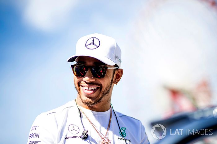 Lewis Hamilton, Mercedes AMG F1 en el desfile de pilotos