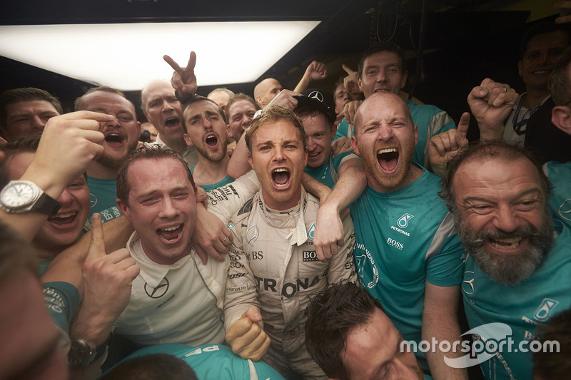 Nico Rosberg, Mercedes AMG F1 feiert seinen WM-Titel