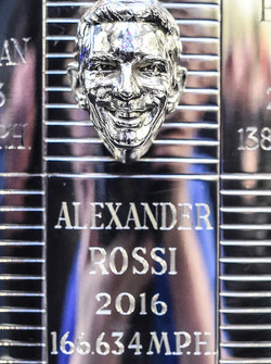 Alexander Rossi Borg Warner trophy unveiling