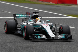 Pole sitter Lewis Hamilton, Mercedes-Benz F1 W08 celebrates in parc ferme