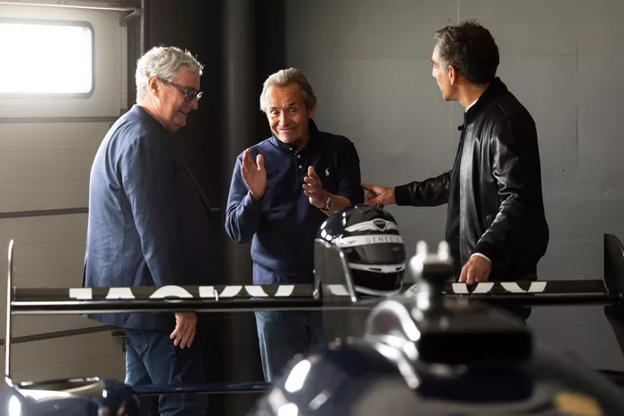 Jacky Ickx, Genesis Magma Racing, Cyril Abiteboul, Genesis Magma Racing, Luc Donckerwolke, Genesis Magma Racing
