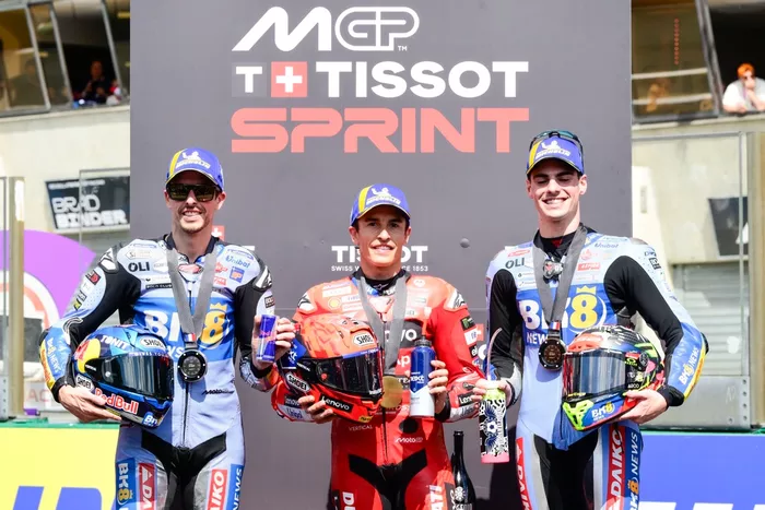 Fermin Aldeguer, Gresini Racing, Alex Marquez, Gresini Racing, Marc Marquez, Ducati Team