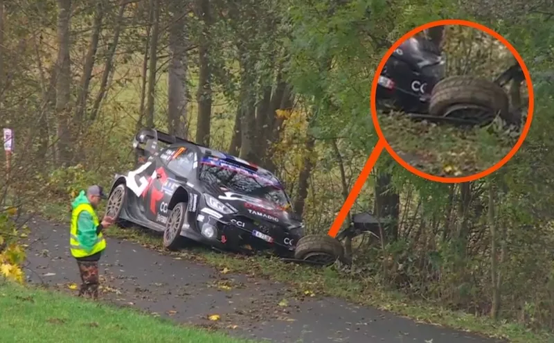 La sortie de route de Sebastien Ogier