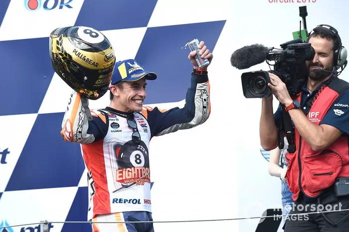 Podio: ganador de la carrera Marc Márquez, Repsol Honda Team