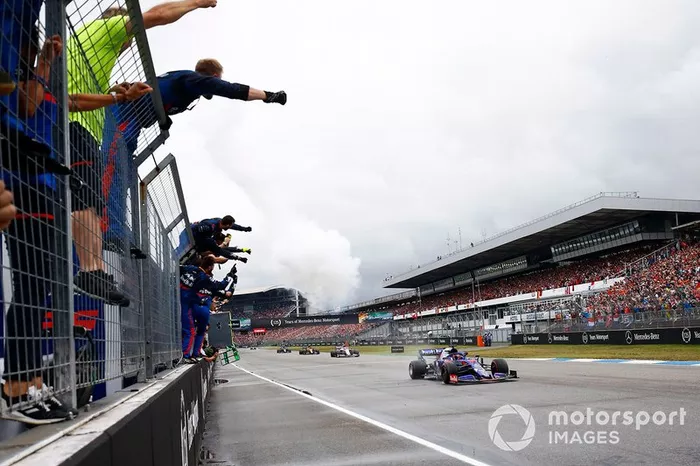 No GP da Alemanha, Kvyat chegou em terceiro e levou a Toro Rosso ao segundo pódio da história da equipe na F1