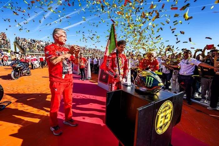 El campeón del mundo de MotoGP Francesco Bagnaia, del equipo Ducati