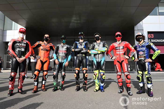 Lorenzo Savadori, Aprilia Racing Team Gresini, Danilo Petrucci, KTM Tech3, Luca Marini, Esponsorama Racing, Valentino Rossi, Petronas Yamaha SRT, Franco Morbidelli, Petronas Yamaha SRT, Pol Espargaró, Repsol Honda Team, Stefan Bradl, Repsol Honda Team