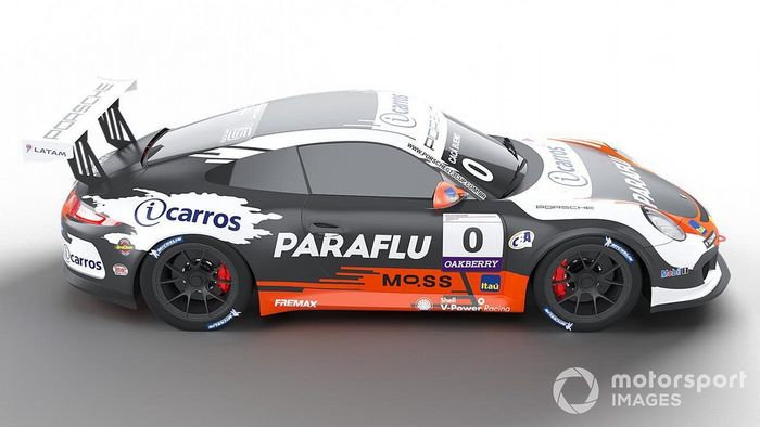 Layout do carro de Cacá Bueno e Marcelo Franco em 2021 no Porsche Endurance