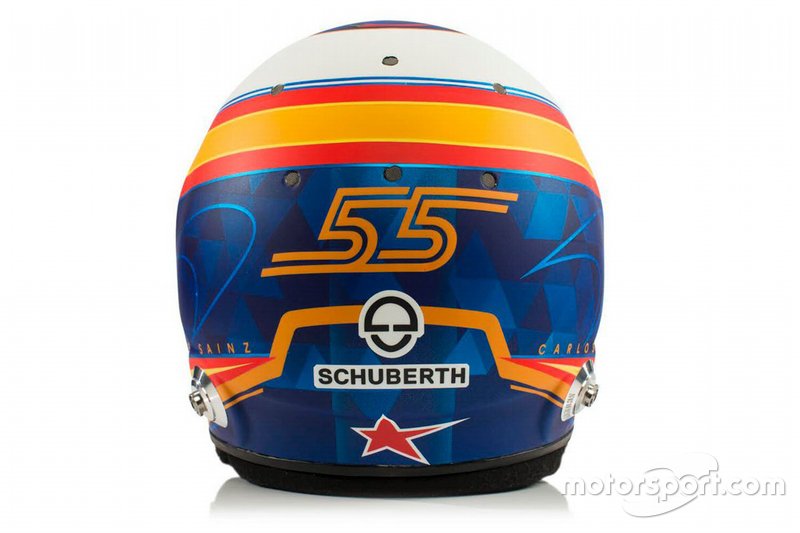 Helmet of Carlos Sainz Jr., McLaren
