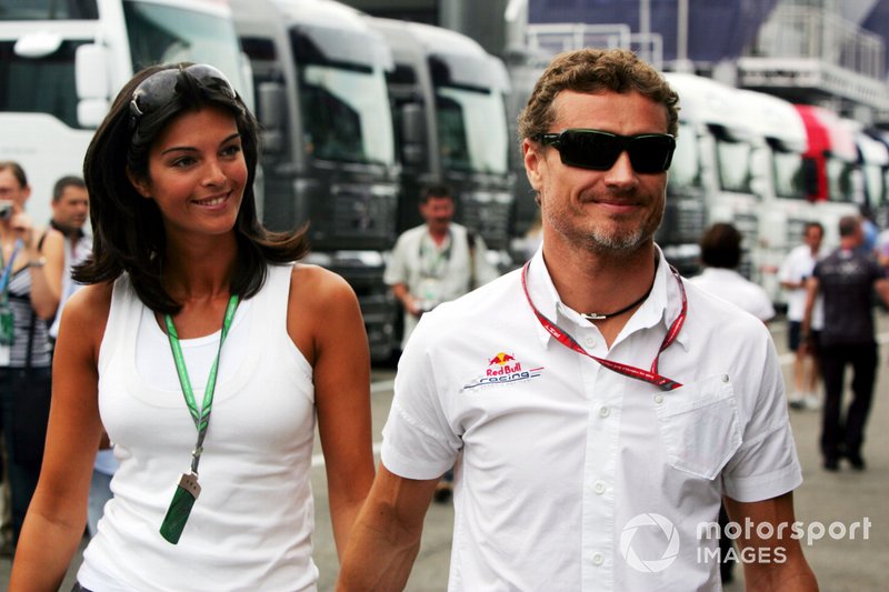 David Coulthard, Red Bull Racing with his girlfriend Karen Minier