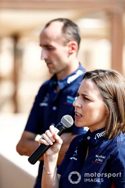 Claire Williams, Vice Team Principal, Williams Racing, annuncia Robert Kubica, Williams Racing, per il 2019
