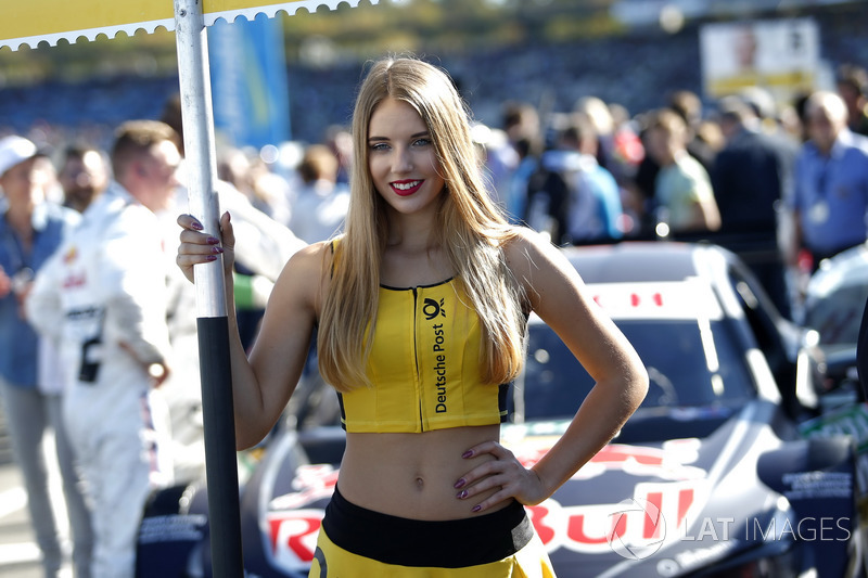 Grid girl of  Marco Wittmann, BMW Team RMG, BMW M4 DTM