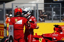 Обладатель поула Себастьян Феттель, второе место – Кими Райкконен, Ferrari