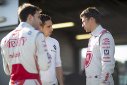 Sébastien Buemi, Renault e.Dams; Loic Duval, Dragon Racing; Jérôme d'Ambrosio, Dragon Racing