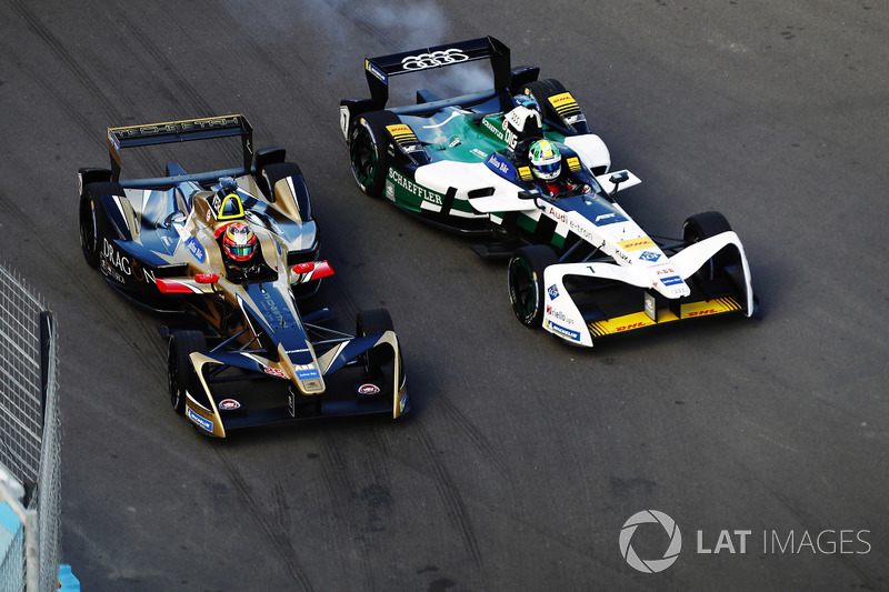 Jean-Eric Vergne, Techeetah, battles with Lucas di Grassi, Audi Sport ABT Schaeffler