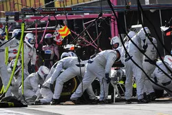 Lance Stroll, Williams FW41, pit stop