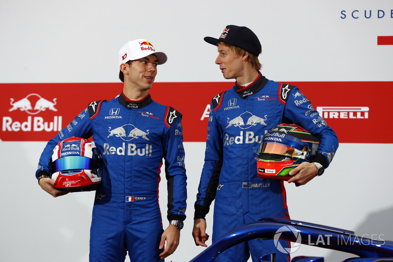 Pierre Gasly, Scuderia Toro Rosso and Brendon Hartley, Scuderia Toro Rosso