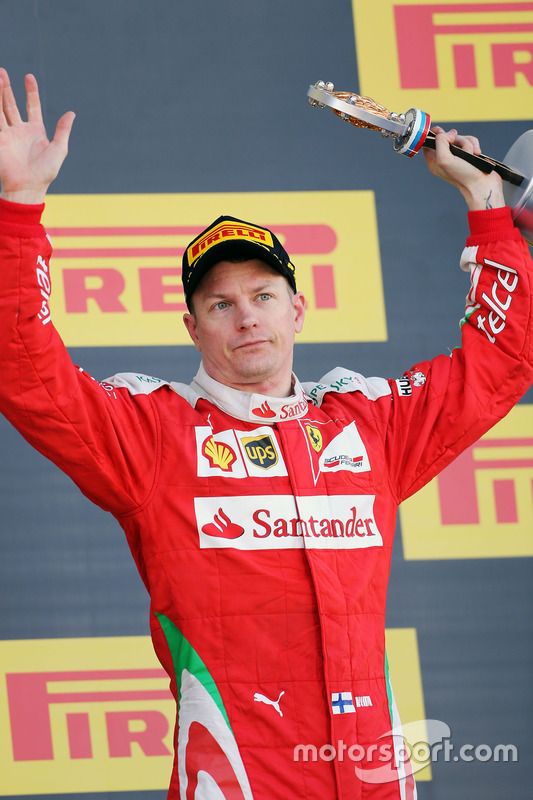 Podio: tercer lugar Kimi Raikkonen, Ferrari