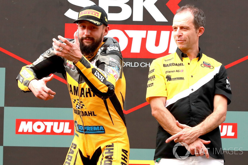 Podium: Race winner Randy Krummenacher, BARDAHL Evan Bros. WorldSSP Team