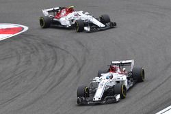 Marcus Ericsson, Sauber C37 and Charles Leclerc, Sauber C37