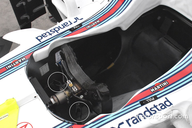 Détails du volant de la Williams FW40