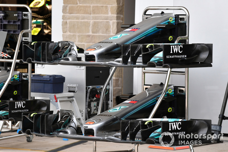 Des nez et ailerons avant de Mercedes-AMG F1 W09 EQ Power +