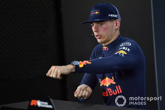 Max Verstappen, Red Bull Racing lors de la conférence de presse