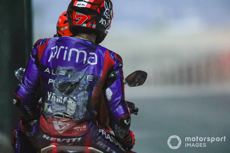 Augusto Fernandez, Pramac Racing après sa chute
