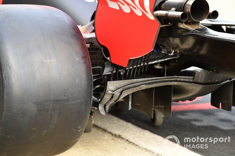 Vue détaillée du diffuseur de la Red Bull Racing RB14