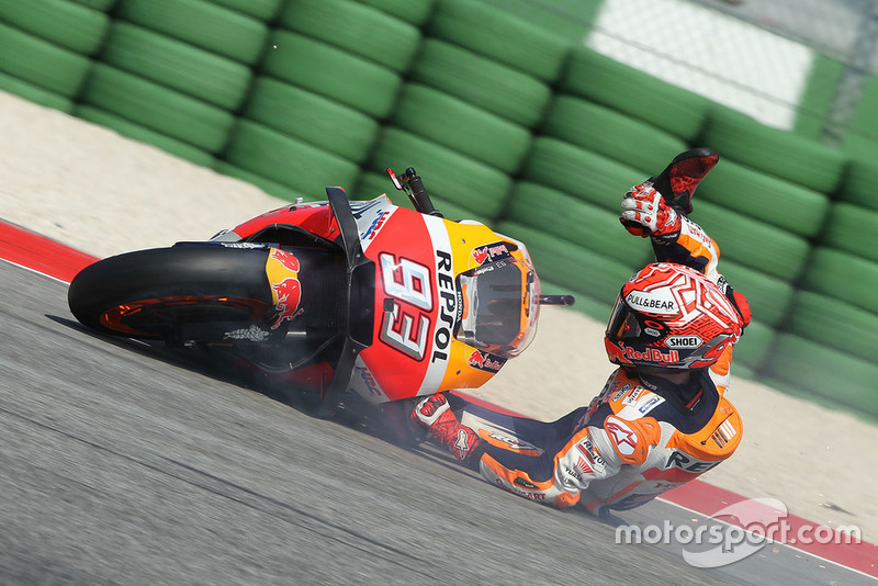 Marc Marquez, Repsol Honda Team caída Q2 Misano